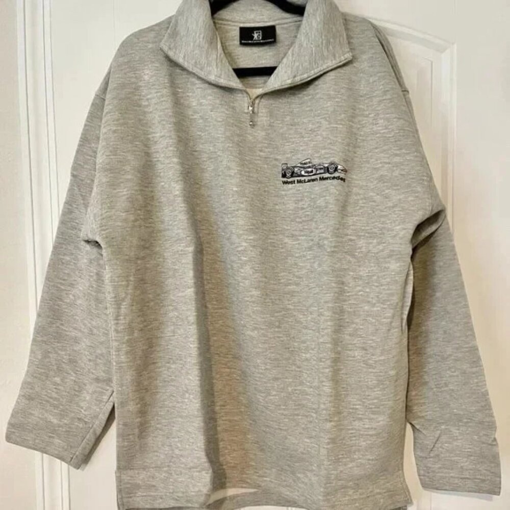 Men's warm sweatshirt New Vtg Mika Hakkinen West McLaren Mercedes Formula 1